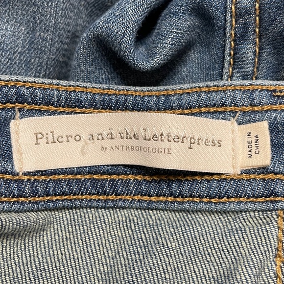 Pilcro And The Letterpress Anthropologie Size 25 Slim Boyfriend Blue Jeans - Picture 4 of 10